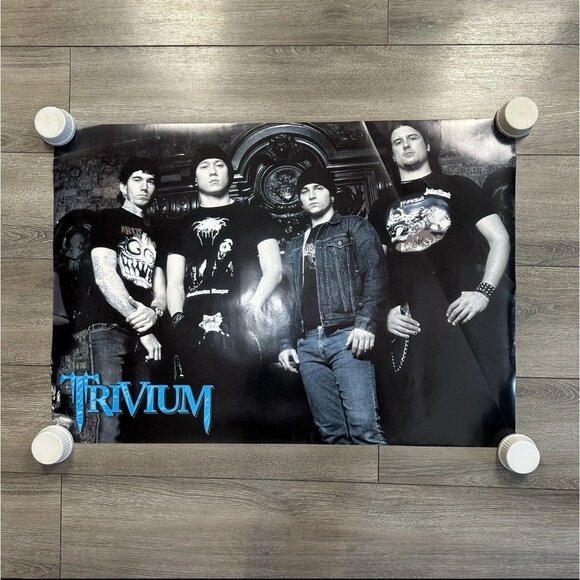 Original Vintage Trivium Music Poster 34X24 Heavy Metal Band Memorabilia - Picture 1 of 4
